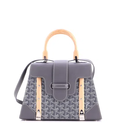 Goyard Saigon Top Handle Bag Coated Canvas With Leather Pm In Brown