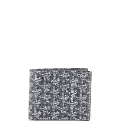 Pre-owned Goyard Saint Florentin Wallet Coated Canvas In Gray