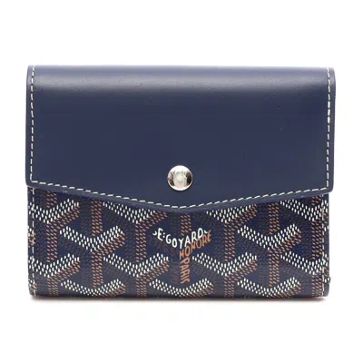 Goyard Saint Gabriel Trifold Wallet Navy In Blue