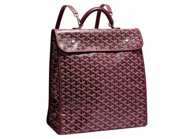 Pre-owned Goyard Saint Léger Backpack In Burgundy