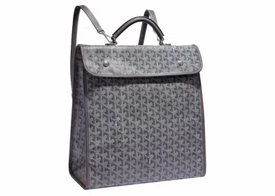 Pre-owned Goyard Saint Léger Backpack In Gray
