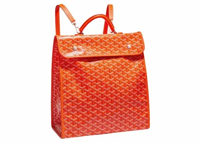 Pre-owned Goyard Saint Léger Backpack In Orange