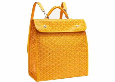 Pre-owned Goyard Saint Léger Backpack In Yellow
