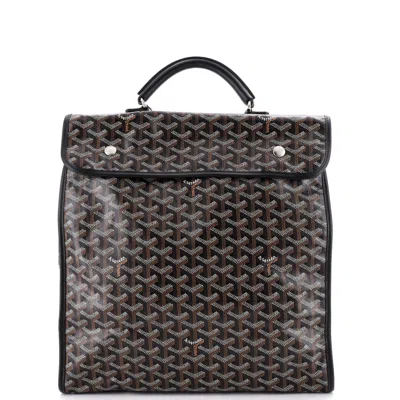 Goyard Saint Leger Briefcase Backpack Coated Canvas In Brown