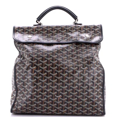 Goyard Saint Leger Briefcase Backpack Coated Canvas In Black