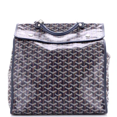 Goyard Saint Leger Briefcase Backpack Coated Canvas In Purple