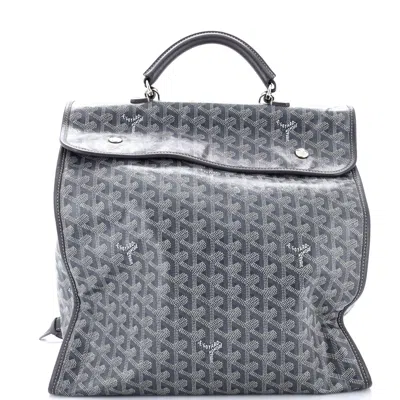 Goyard Saint Leger Briefcase Backpack Coated Canvas In Gray