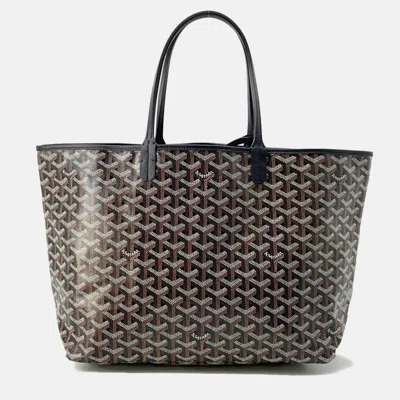 Pre-owned Goyard Saint Louis Black Pvc Leather Size Pm