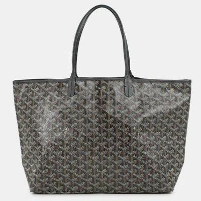 Pre-owned Goyard Saint Louis Black Pvc Leather Size Pm
