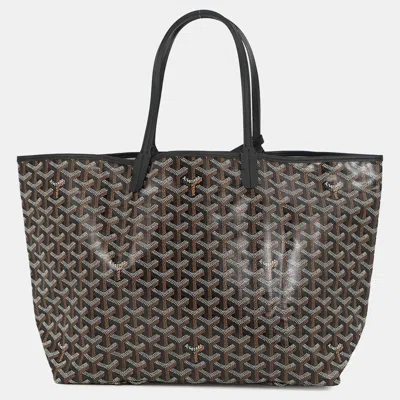 Pre-owned Goyard Saint Louis Black Pvc Leather Size Pm