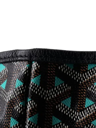 Pre-owned Goyard Saint Louis Claire Voie Coated Canvas Pm Tote Bag In Green