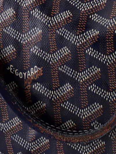Pre-owned Goyard Saint Louis Coated Canvas Gm Tote Bag In Blue