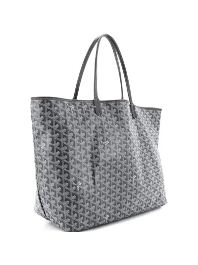 Pre-owned Goyard Saint Louis Coated Canvas Gm Tote Bag In Gray