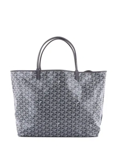 Pre-owned Goyard Saint Louis Coated Canvas Gm Tote Bag In Gray