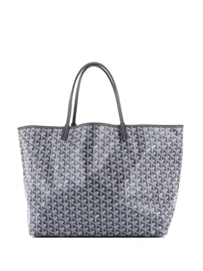 Pre-owned Goyard Saint Louis Coated Canvas Gm Tote Bag In Gray