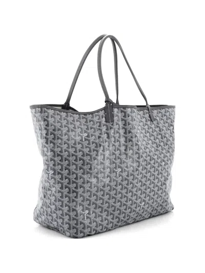 Pre-owned Goyard Saint Louis Coated Canvas Gm Tote Bag In Gray