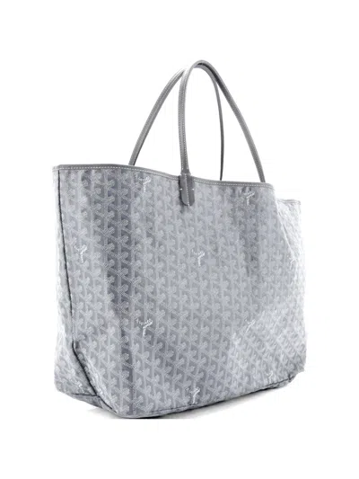 Pre-owned Goyard Saint Louis Coated Canvas Gm Tote Bag In Gray