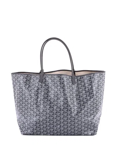 Pre-owned Goyard Saint Louis Coated Canvas Gm Tote Bag In Gray