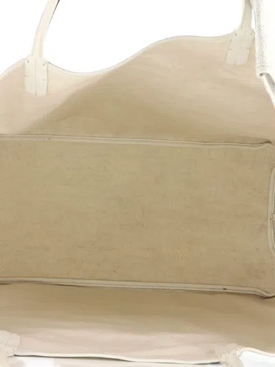 Pre-owned Goyard Saint Louis Coated Canvas Gm Tote Bag In White