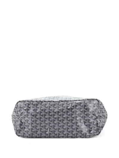 Pre-owned Goyard Saint Louis Coated Canvas Pm Tote Bag In Gray