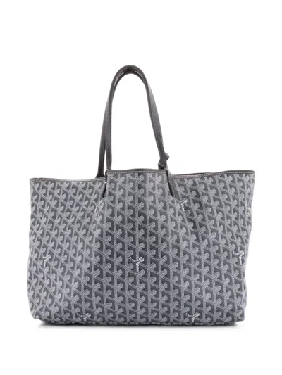 Pre-owned Goyard Saint Louis Coated Canvas Pm Tote Bag In Grey