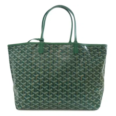 Pre-owned Goyard Saint Louis Coated Canvas Tote Bag () In Green