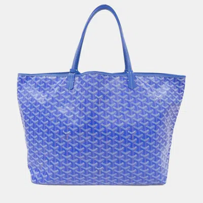 Pre-owned Goyard Saint Louis Gm Ama Louis Handbag In Blue