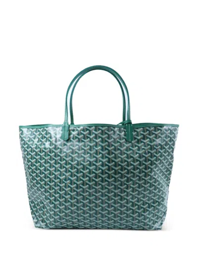 Pre-owned Goyard Saint Louis Gm Shoulder Bag In Green
