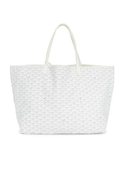 Pre-owned Goyard Saint Louis Gm Tote Bag In White