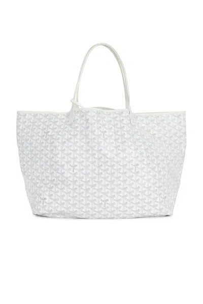 Pre-owned Goyard Saint Louis Gm Tote Bag In White