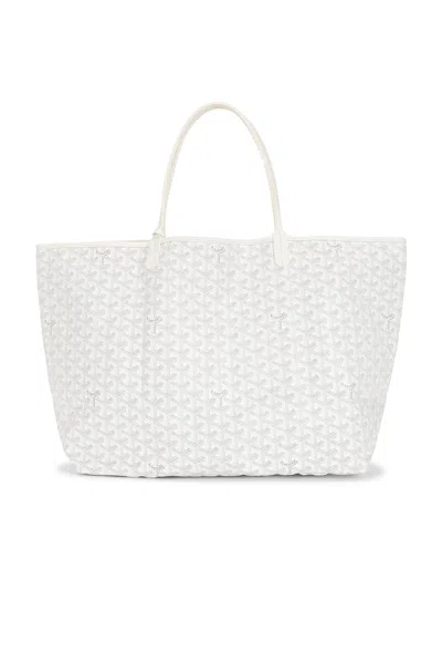 Pre-owned Goyard Saint Louis Gm Tote Bag In White