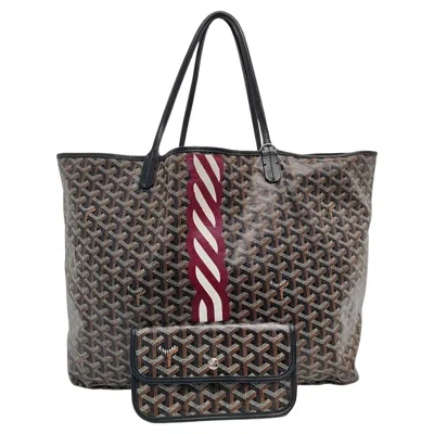 Pre-owned Goyard Saint Louis Gm Tote Large Black 2019 With Prints