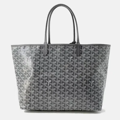 Pre-owned Goyard Saint Louis Gray Pvc Leather Size Pm
