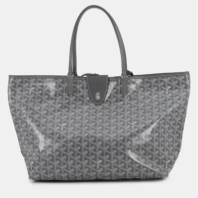 Pre-owned Goyard Saint Louis Gray Pvc Leather Size Pm