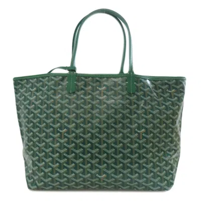 Pre-owned Goyard Saint Louis Green Coated Canvas Tote Bag ()
