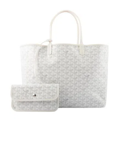 Pre-owned Goyard Saint Louis Handbag In White