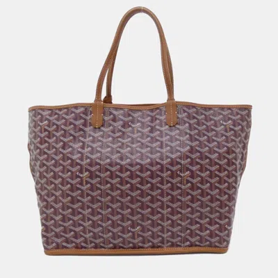 Pre-owned Goyard Saint Louis Pertuis Pm Handbag In Burgundy