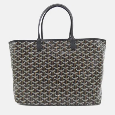 Pre-owned Goyard Saint Louis Pm Ama Louis Handbag In Black