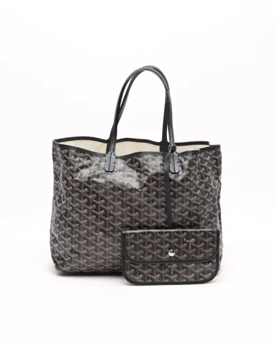 Pre-owned Goyard Saint Louis Pm Tote Bag In Black