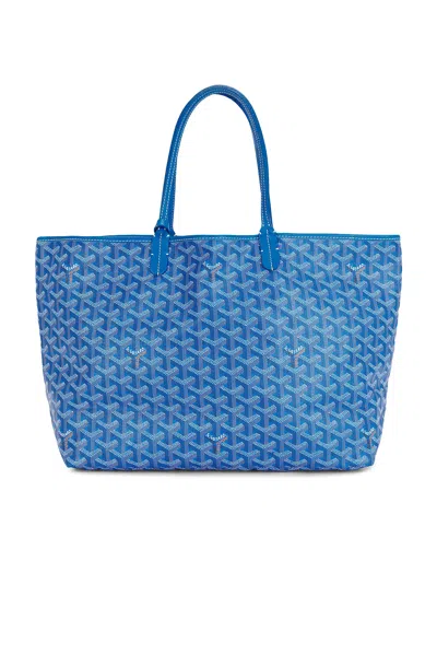 Pre-owned Goyard Saint Louis Pm Tote Bag In Blue