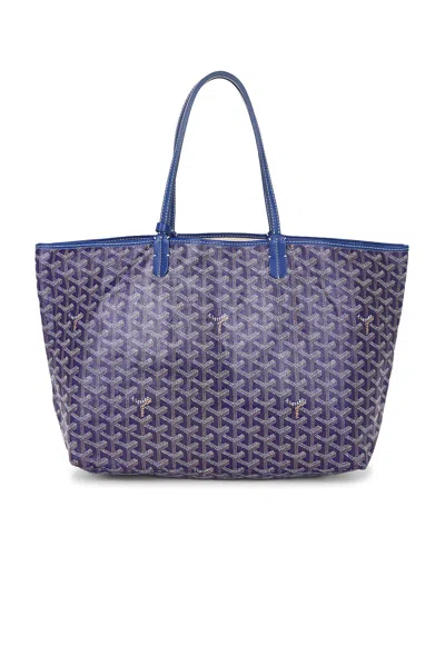 Pre-owned Goyard Saint Louis Pm Tote Bag In Blue