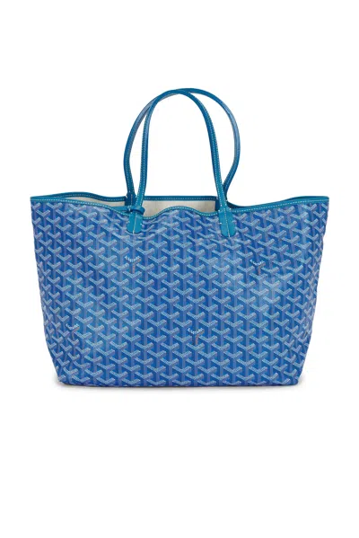 Pre-owned Goyard Saint Louis Pm Tote Bag In Blue