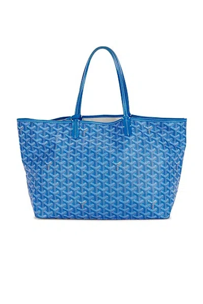 Pre-owned Goyard Saint Louis Pm Tote Bag In Blue