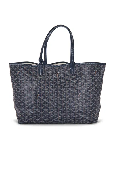 Pre-owned Goyard Saint Louis Pm Tote Bag In Blue