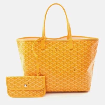 Pre-owned Goyard Saint Louis Pm Tote Bag Coated Canvas Orange Multicolor
