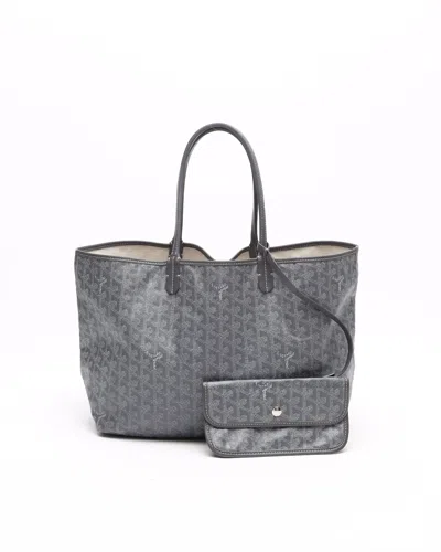 Pre-owned Goyard Saint Louis Pm Tote Bag In Gray