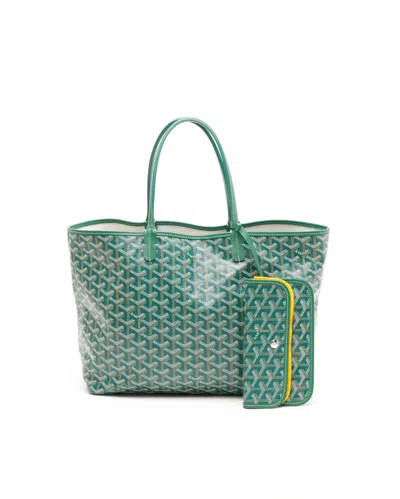 Pre-owned Goyard Saint Louis Pm Tote Bag In Green