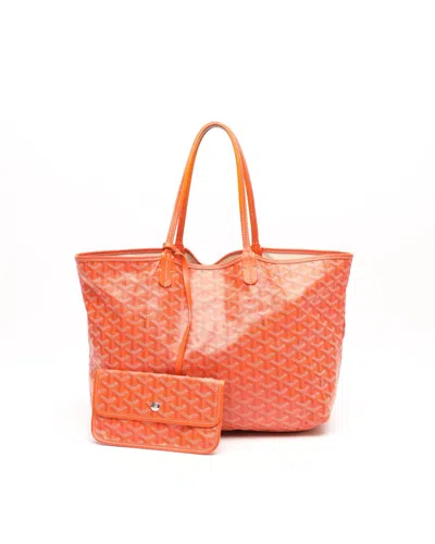 Pre-owned Goyard Saint Louis Pm Tote Bag In Orange