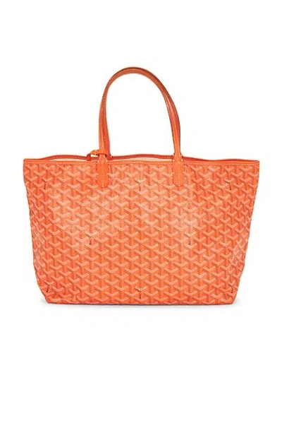 Pre-owned Goyard Saint Louis Pm Tote Bag In Orange