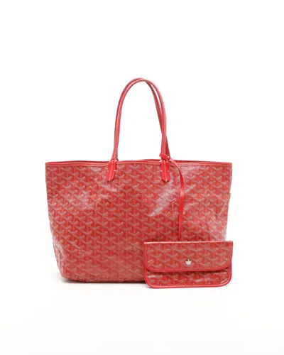 Pre-owned Goyard Saint Louis Pm Tote Bag In Red